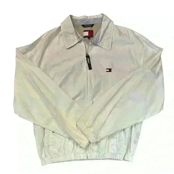 Tommy Hilfiger Other - Vintage WHITE TOMMY HILFIGER lightweight cotton zip up JACKET XL Never worn!